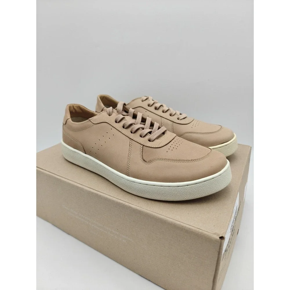 Nisolo Shoes Mens Size 9 Beige Leather Beto Go-to Court Low Top Sneaker